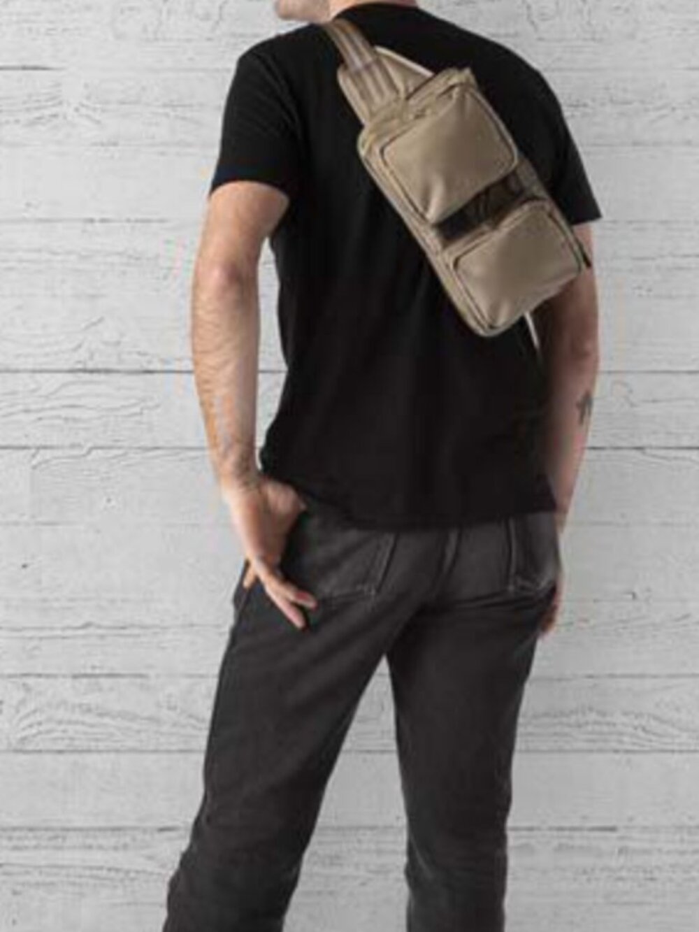Chrome MXD Segment Sling Bag in Beige